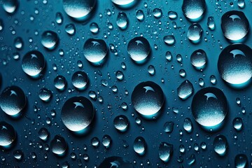 Water Droplet on Surface | Macro Photo of Water Drop, Dripping Water Drops on Glass Surface, reflections on close up water droplet, raindrops in nature