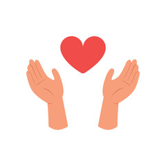 hands holding heart, charity and donation concept, Giving love to your people.
