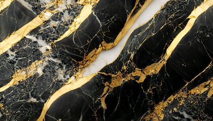 Obraz na płótnie Canvas Gold and white Patterned natural of Black marble texture background for Texture.