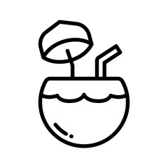 coconut icon for your website, mobile, presentation, and logo design.