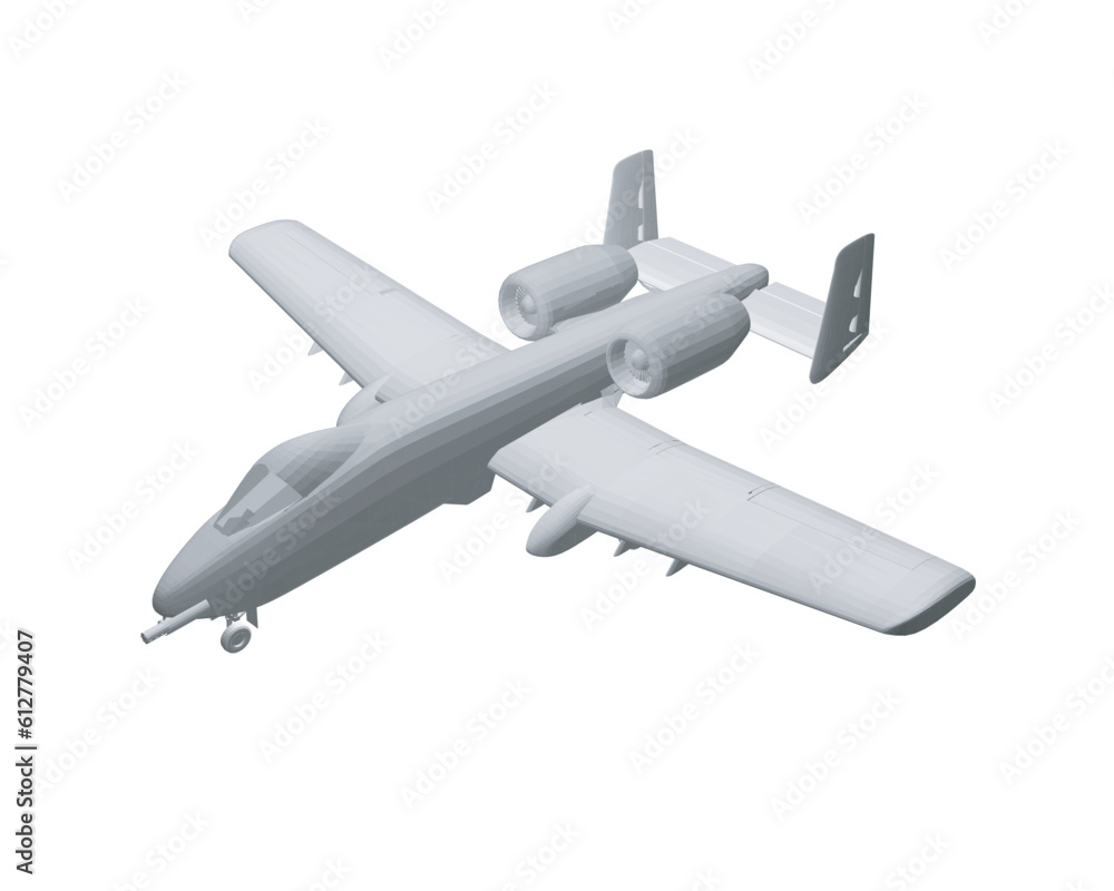 Poster polygonal combat aircraft in isolate on a white background. modern combat aircraft. stylized image o