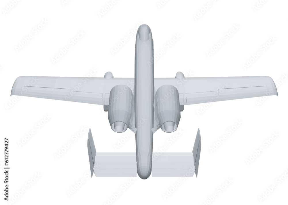 Poster polygonal combat aircraft in isolate on a white background. modern combat aircraft. stylized image o