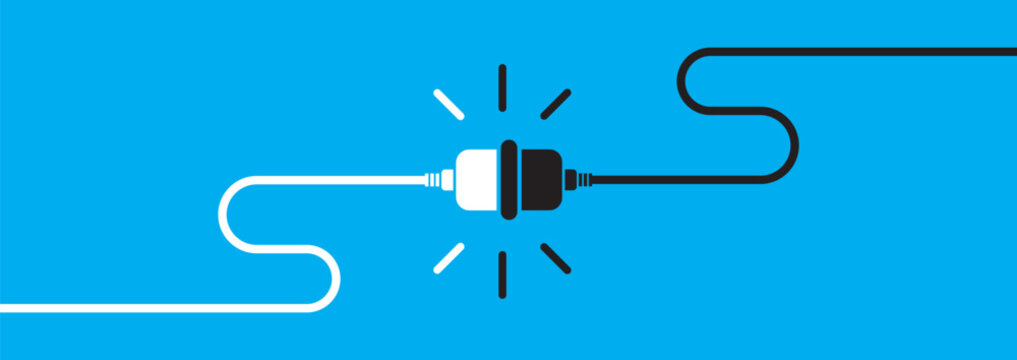 Connecting puzzle pieces on yellow background. Idea, solution, business, strategy concept. Vector illustration isolated. Vector illustration 10 eps.