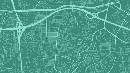 Background Bekasi map, Indonesia, green city poster. Vector map with roads and water. Widescreen proportion, flat design roadmap.