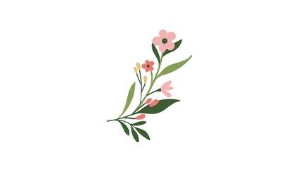 Flower vector cute and simple