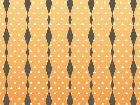 Abstract Geometric shape pattern  background, orange color, clothing pattern, texture for printing  , zenitsu kimono pattern