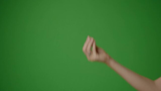 The most important gesture in Israel wait - rega on the green screen