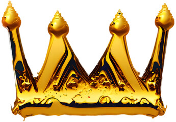 Abstract Acrylic gold Crown illustration