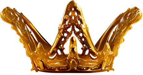 Abstract Acrylic gold Crown illustration