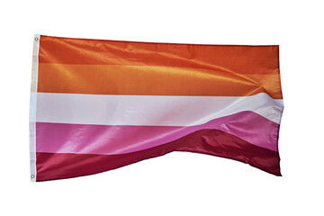lesbian pride flag, transparent background