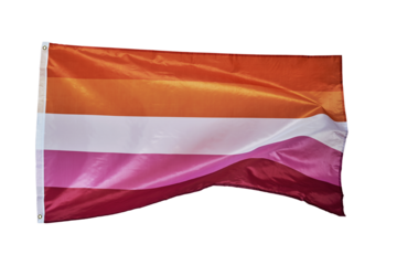 lesbian pride flag, transparent background