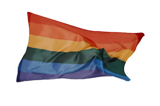 rainbow flag on a transparent background