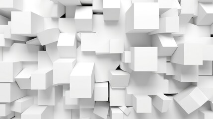 Abstract 3D White Background - generative AI