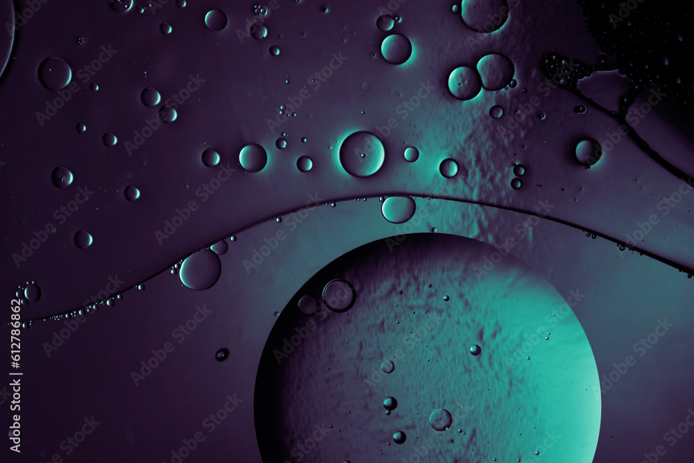 Wall mural abstract graphic background with fluid lines and circles