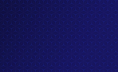 Blue background and striped grid lines with triangular shapes, modern pattern.