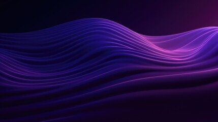 Purple Waves on Dark background - generative AI