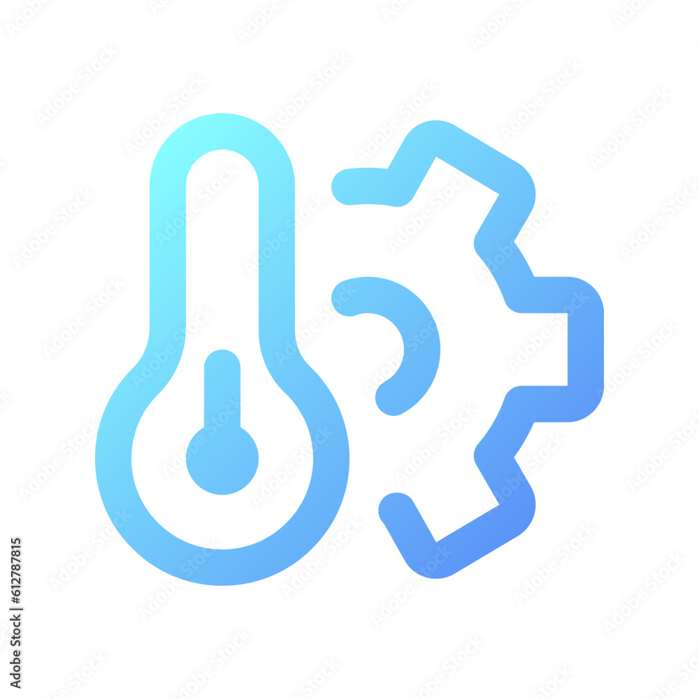 Poster fix conditioning system pixel perfect gradient linear ui icon. settings. hotel room service. line co