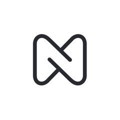 Vector logo design template for business. Letter N logo