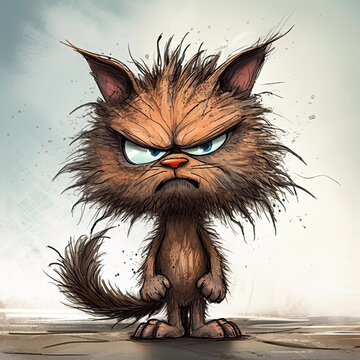 Scruffy Cartoon Cat