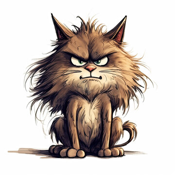 Scruffy Cartoon Cat