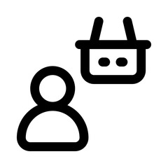 salesman icon for your website, mobile, presentation, and logo design.