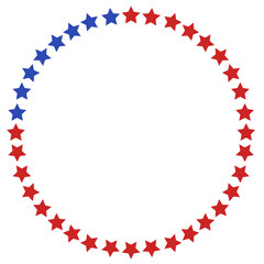 4th of july wreath svg, Patriotic frame, Round border with star
