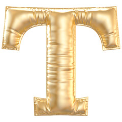 Balloon Alphabet T Gold