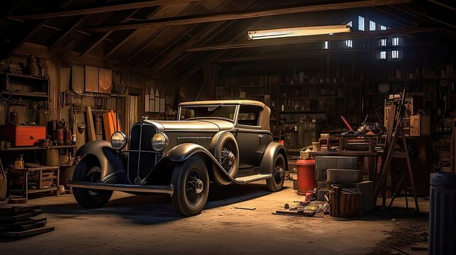 Vintage Car Garage Images – Browse 42,433 Stock Photos, Vectors, and Video