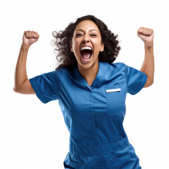 Excited nurse, medical staff, generative AI