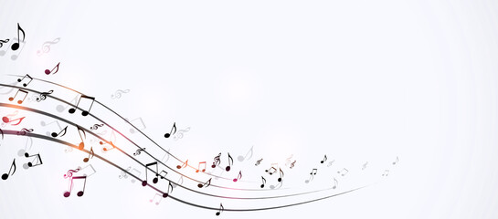 classic music notes banner
