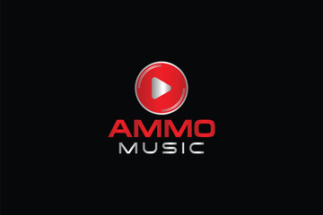 AMMO MUSIC ICON LOGO DESIGN TEMPLATE