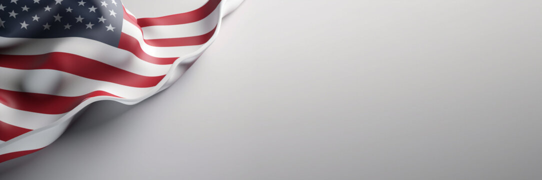  Concept with USA flag on white background generated by ai