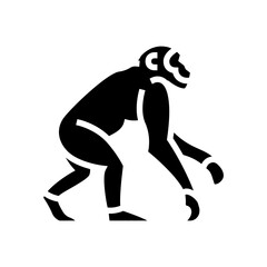 primate ancestors human evolution glyph icon vector. primate ancestors human evolution sign. isolated symbol illustration