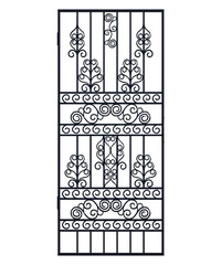 inferriata cancello entrata villa recinto fondo trasparente isolato