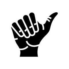 opposable thumb human evolution glyph icon vector. opposable thumb human evolution sign. isolated symbol illustration