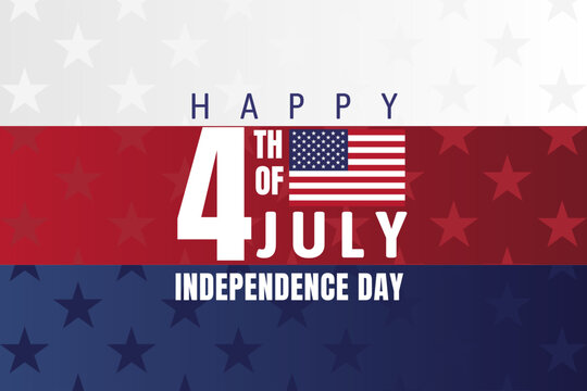 Fourth of July Independence Day of USA. Creative vector illustration.