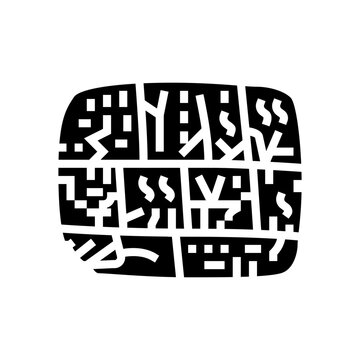 writing human evolution glyph icon vector. writing human evolution sign. isolated symbol illustration