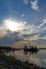 Fototapeta na wymiar Nove mlyny lake, Southern Moravia, Czech Republic