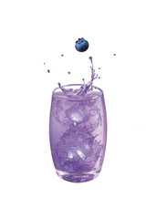 en verre, boire, jus, cocktail, glace, isolé, myrtille, giclée, boisson, alcool, fruit, froid, blanc, liquide, clapoter, frais, eau, aliment, rafraîchissement, cool, boisson gazeuse, bonbon, fraîcheur