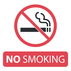 No smoking cigarette sign, smoking is prohibited