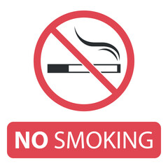 No smoking cigarette sign, smoking is prohibited