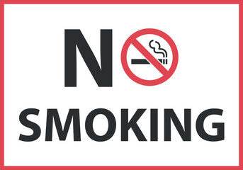 No smoking cigarette sign, smoking is prohibited