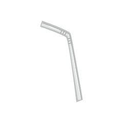 Plastic or reusable metal drinking straw icon flat vector illustration isolated.