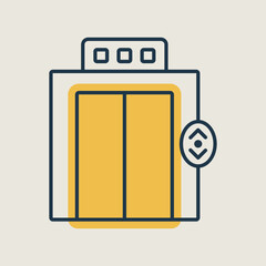 Elevator, lift flat vector isolated icon