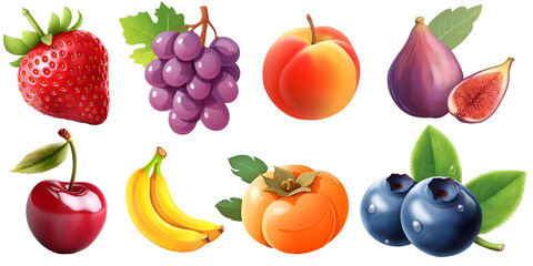 collection of fruits. generative ai	