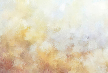 くすんだ灰白色・黄褐色、茶色　絵の具の筆致のような抽象画像　