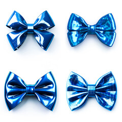 Set of blue bows