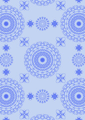 レース×紫陽花(青)