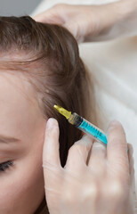 Plasma treatment, plasmolifting or PRP method point the introduction of the patient's own plasma...