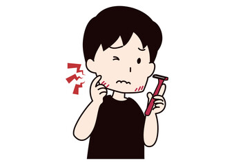 カミソリ負けに悩む男性